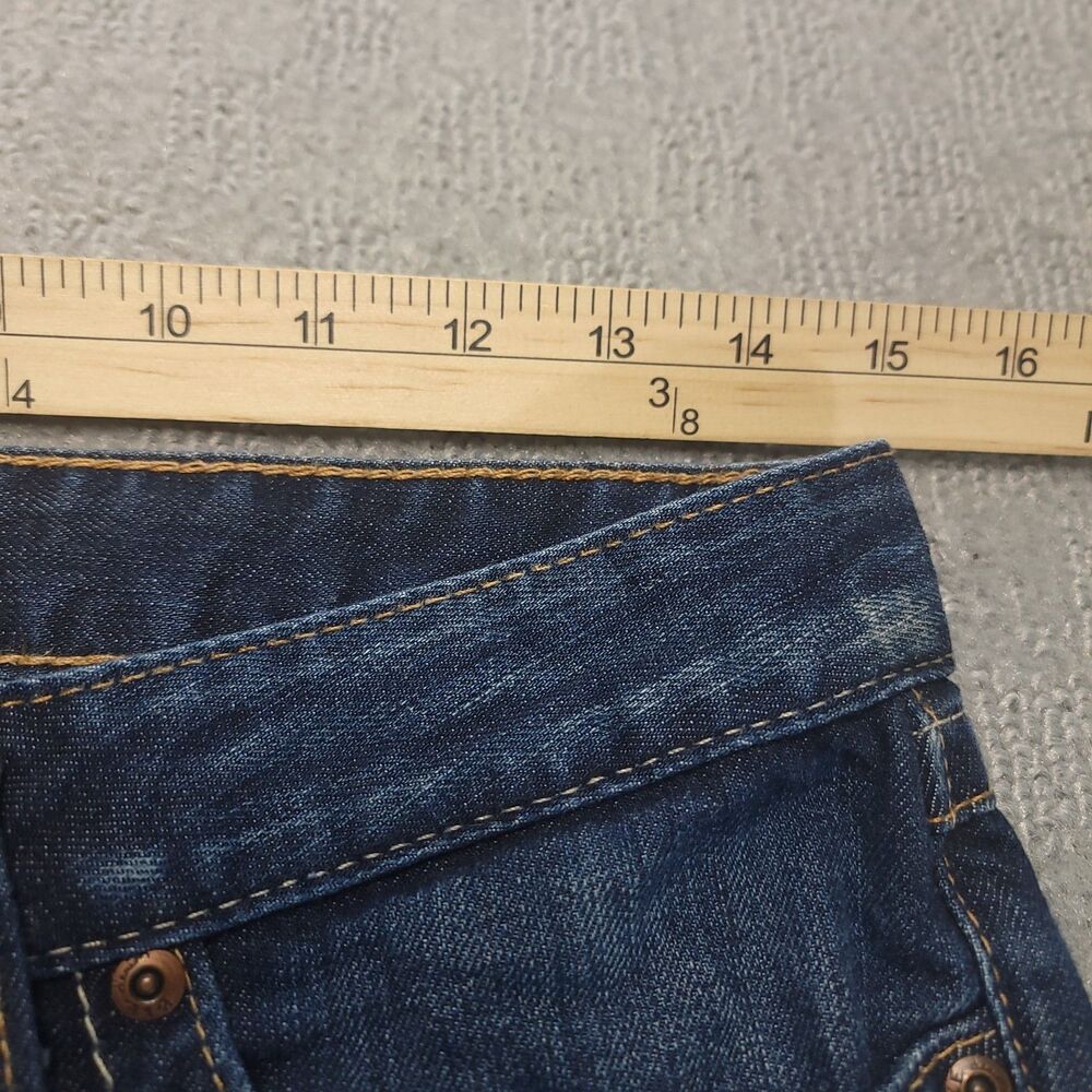 BKE Denim Womens 28 (30x20) Jeans Cropped Low Rise Stretch Embroidered Blue - Picture 6 of 11
